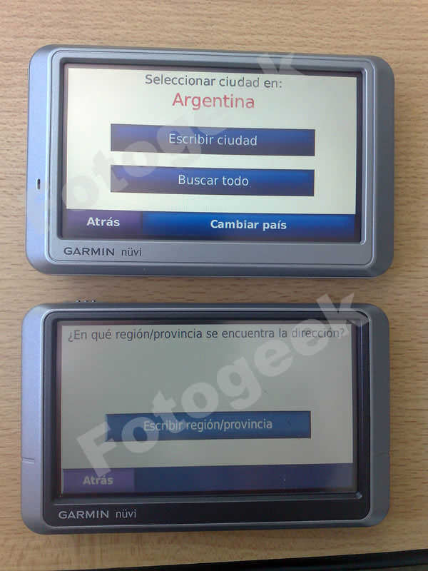 Comparativa de menúes Nuvi 710 vs 200W