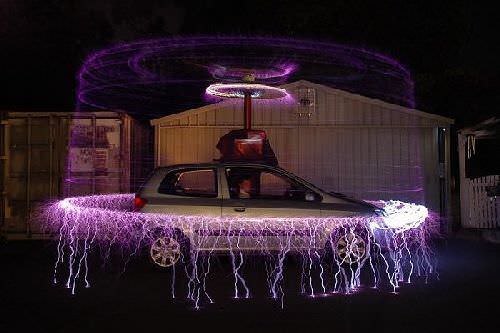 Bobina Tesla para el auto