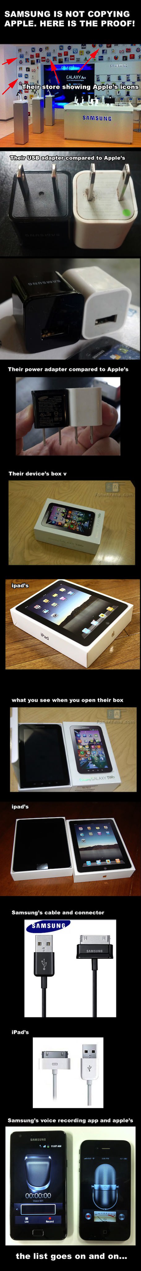 Samsung copia a Apple