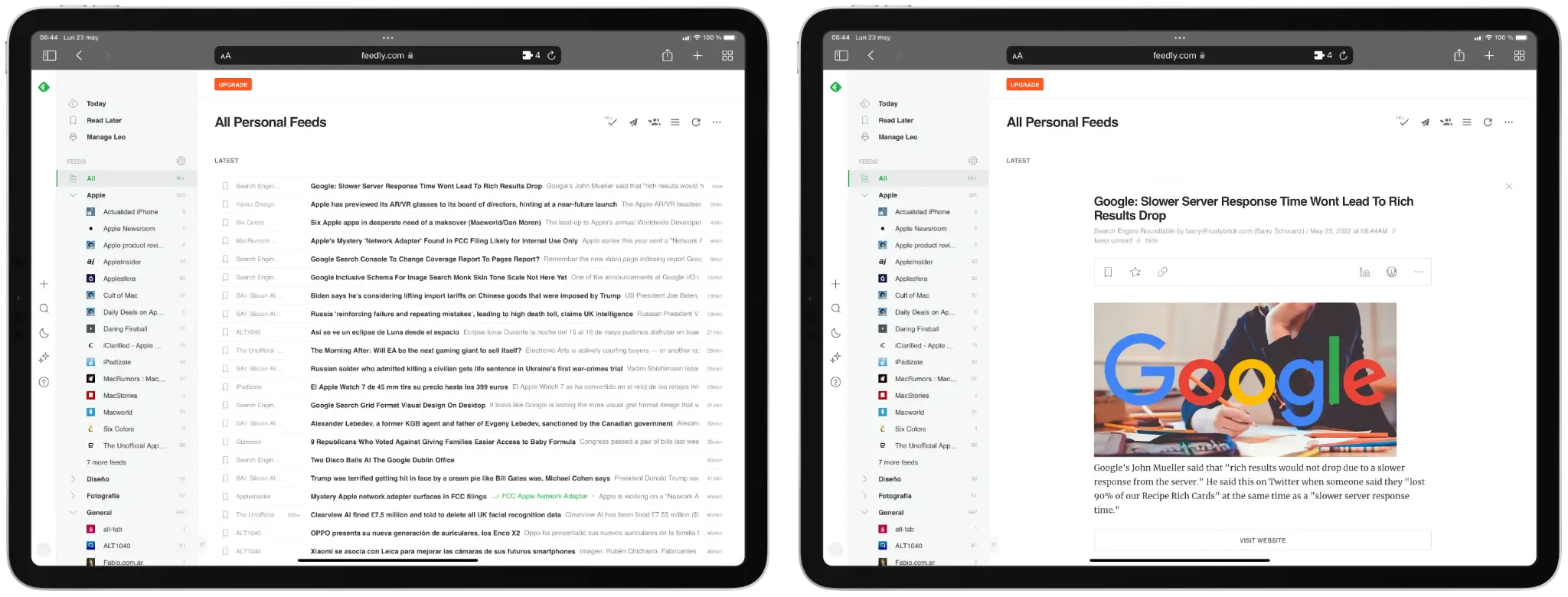 Feedly Inbox